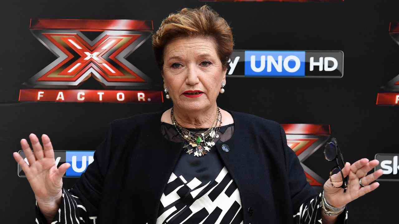 Mara Maionchi giacca nera X Factor