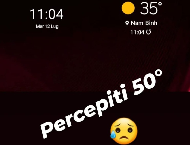 Gianni Sperti pubblica un Instagram Stories sulle temperature eccessive